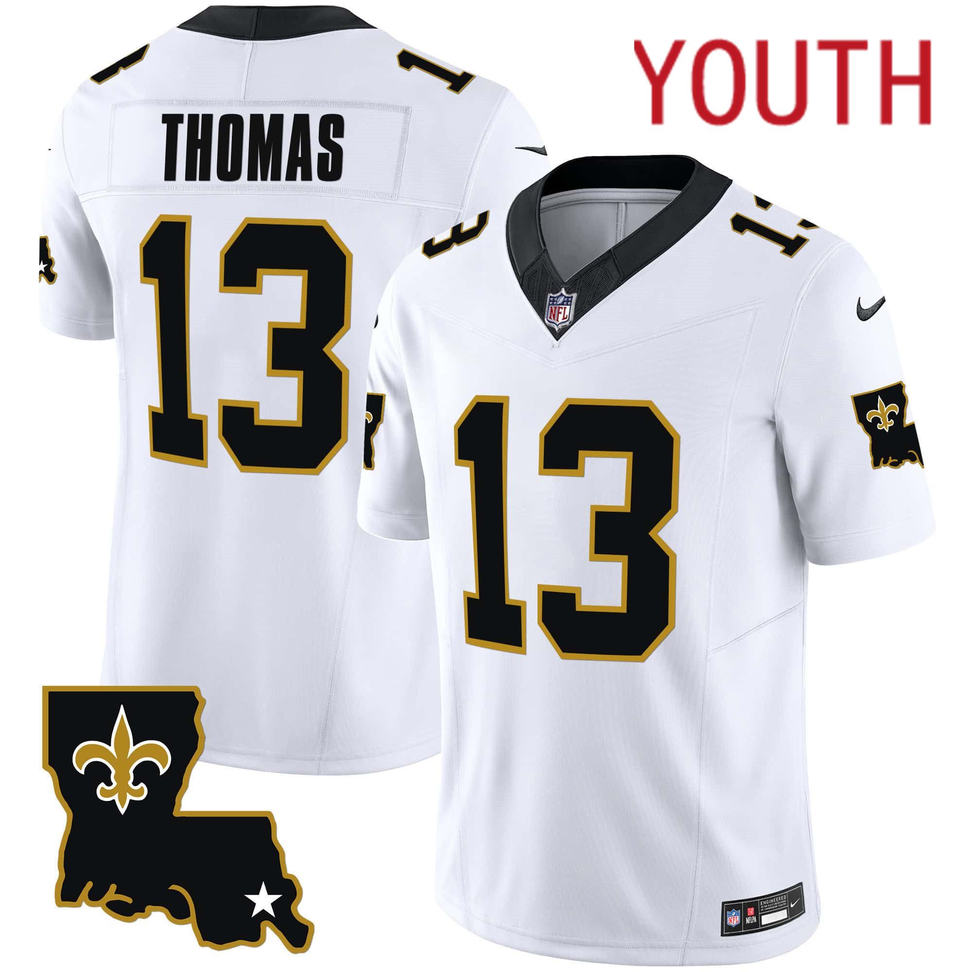 Youth New Orleans Saints #13 Thomas White 2024 Nike 1987 Legacy Vapor Limited NFL Jersey->customized nfl jersey->Custom Jersey